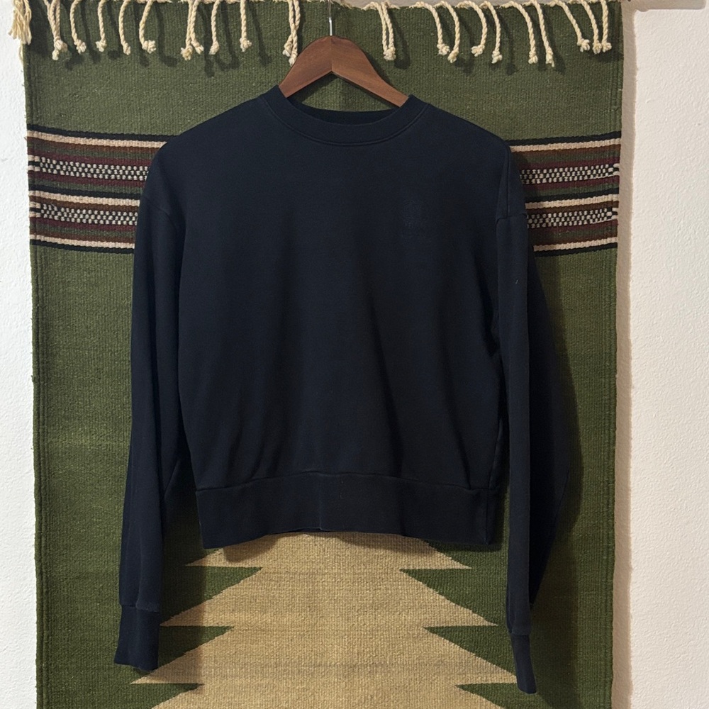 Topo Designs black cropped Sweatshirt 100% organic cotton